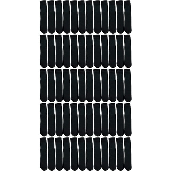 Yacht & Smith Men's & Women's Wholesale Bulk Cotton Tube Socks, Referee Style, by SOCKS'NBULK (240 Pairs Black, Womens 9-11 (Shoe size 5-10))