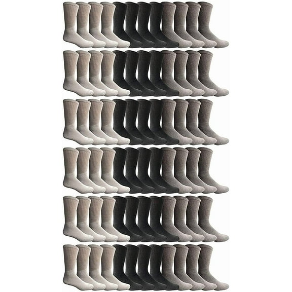 Yacht & Smith Mens & Womens Wholesale Bulk Sports Crew, Athletic Case Pack Socks (240 Pairs Assorted, Mens 10-13 (Shoe Size 7-12))