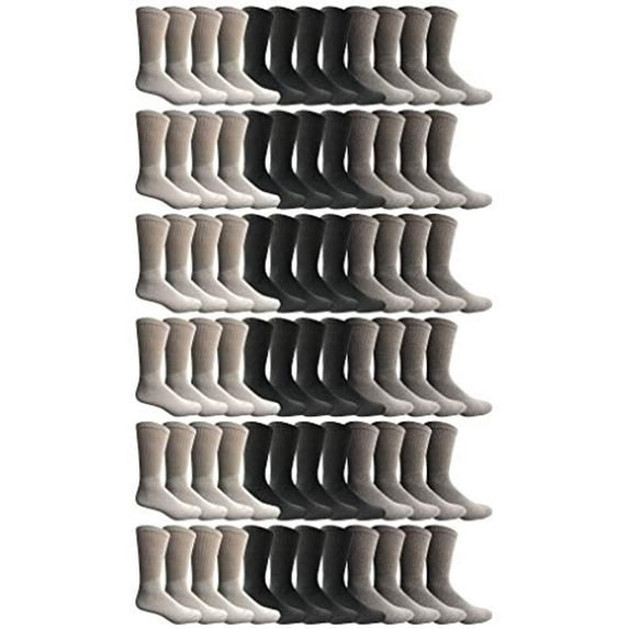 Yacht & Smith Mens & Womens Wholesale Bulk Sports Crew, Athletic Case Pack Socks, by SOCKS'NBULK (120 Pairs Assorted, Womens 9-11 (Shoe size 5-10))