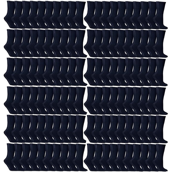 Yacht & Smith Mens & Womens Wholesale Bulk Sports Crew, Athletic Case Pack Socks, by SOCKS'NBULK (180 Pairs Black, Womens 9-11 (Shoe size 5-10))