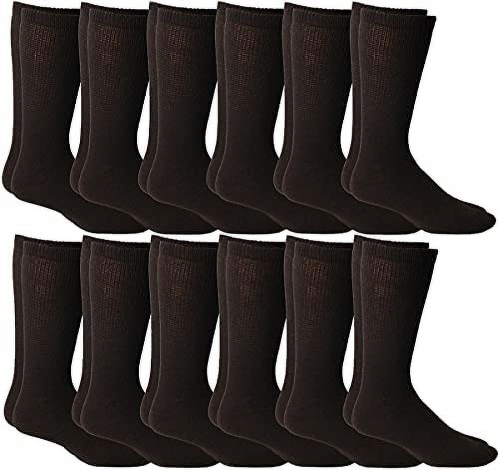 Yacht & Smith Mens and Womens Diabetic Neuropathy Edema Socks, Cotton Crew, Ankle Medical Sock, Size 10-13