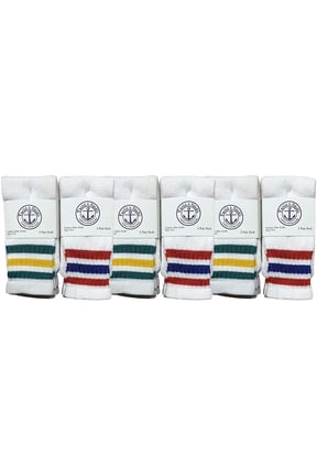 Old School Retro Striped Cotton Tube Socks Wholesale Bulk Cotton Sport Socks (6, Womens (9-11))