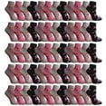 thumbnail image 1 of Yacht & Smith Pink Ribbon Breast Cancer Awareness Ankle/Crew Socks for Women (Assorted Ankle, 60), 1 of 7