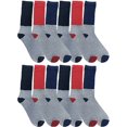 thumbnail image 1 of Yacht & Smith Thermal Diabetic Crew Socks For Men Women, King Size, Soft Marled, Ringspun Cotton, Seamless Toe, Loose Top, Bulk (12 Pairs (Assorted), Mens (10-13)), 1 of 6