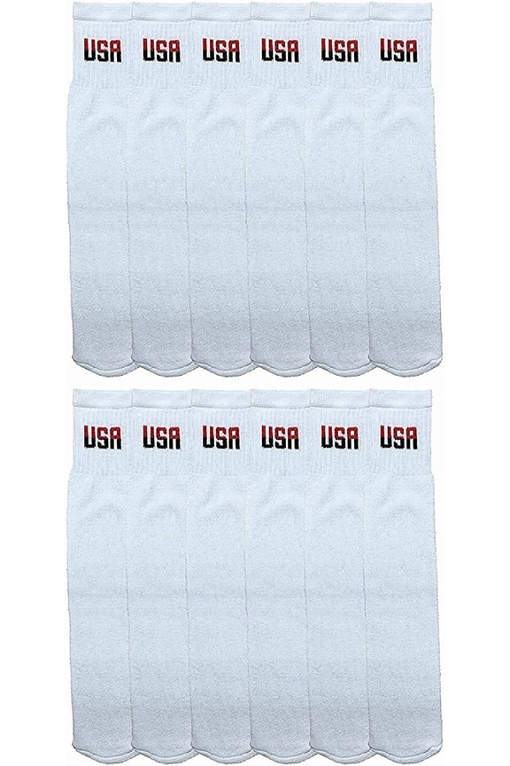 USA Pride Wholesale Cotton Socks For Men Woman Children, American Themed Socks (Kids (6-8) Tube, 12)
