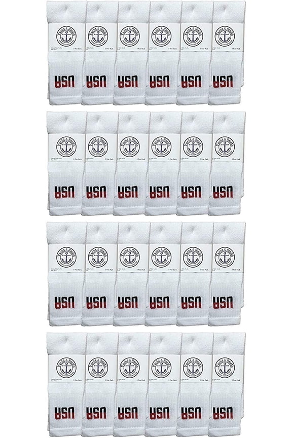 USA Pride Wholesale Cotton Socks For Men Woman Children, American Themed Socks (Kids (6-8) Tube, 24)