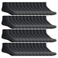 thumbnail image 1 of Yacht & Smith 48 Pair Mens & Womens Ankle Sports Socks by SOCKS'NBULK (Mens 10-13 (Shoe Size 7-12), 48 Pairs Black), 1 of 3