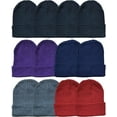 thumbnail image 1 of Yacht & Smith Wholesale Adult Unisex Beanies, Bulk Thermal Winter Solid Hat (12 Packs Adults Assorted Solid Beanies), 1 of 11