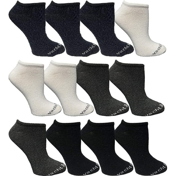 Yacht & Smith Wholesale Boys and Girls 97% Cotton Shoe Liner Training Socks Size 6-8, No Show Thin Low Cut Sport Ankle Socks (Assorted, 12)