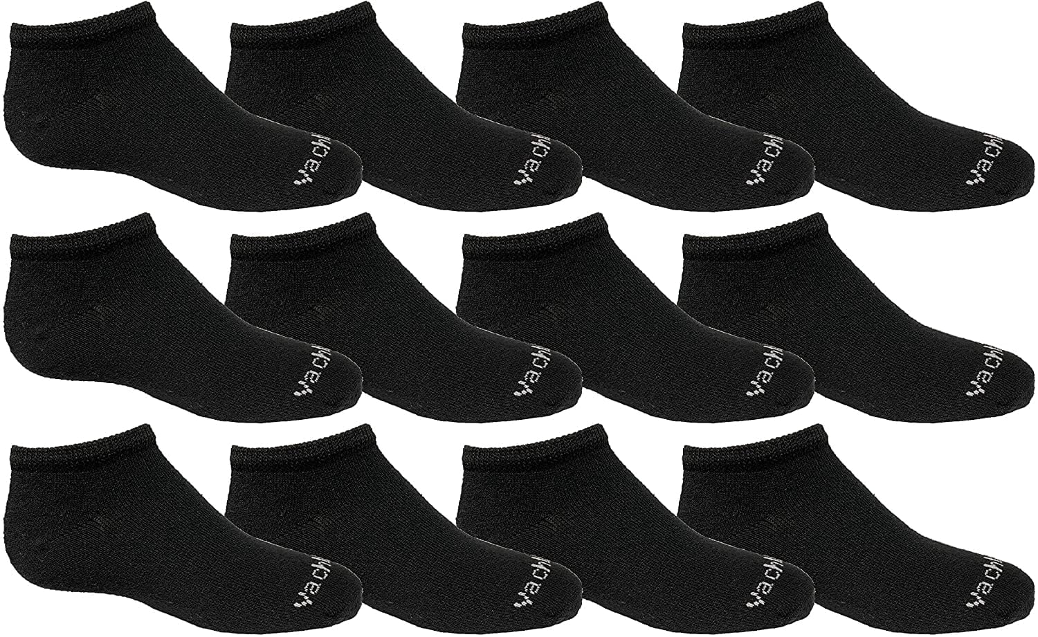 Yacht & Smith Wholesale Boys and Girls 97% Cotton Shoe Liner Training Socks Size 6-8, No Show Thin Low Cut Sport Ankle Socks (Black, 12)