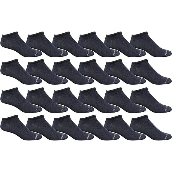 Yacht & Smith Wholesale Boys and Girls 97% Cotton Shoe Liner Training Socks Size 6-8, No Show Thin Low Cut Sport Ankle Socks (Navy, 24)