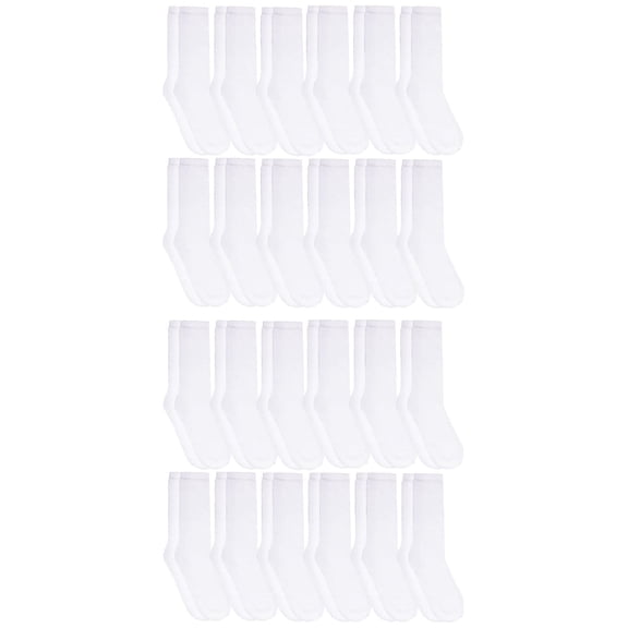 Yacht & Smith Wholesale Bulk Cotton Diabetic Crew And Ankle Socks, Loose Fit Top Non-Binding Medical Socks (48 Pack White Ankle, Men (10-13))