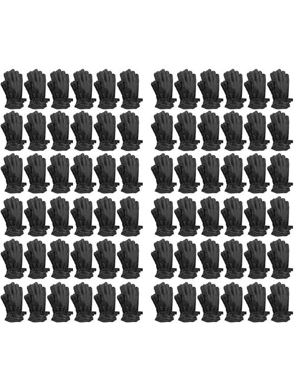 Wholesale Bulk Mens Black Winter Ski Glove, Cold Resistant Thermal Wear