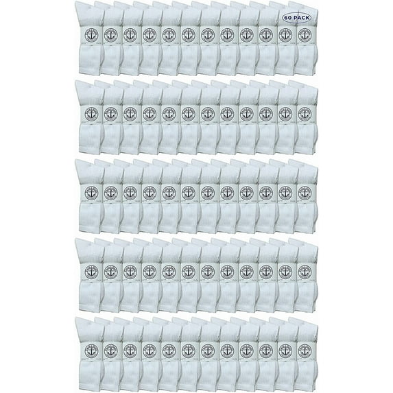 Yacht & Smith Wholesale Bulk Mens Crew Socks, Cotton Big And Tall Plus Size Socks Size 13-16