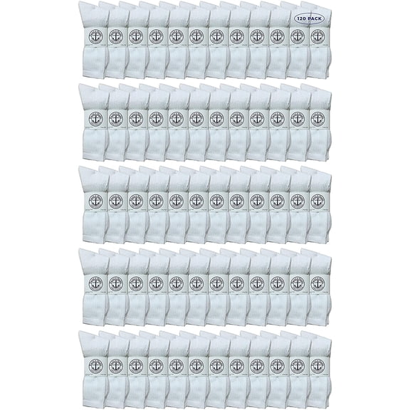 Yacht & Smith Wholesale Bulk Mens Crew Socks, Cotton Big And Tall Plus Size Socks Size 13-16