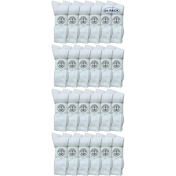 Yacht & Smith Wholesale Bulk Mens Crew Socks, Cotton Big And Tall Plus Size Socks Size 13-16