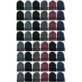 thumbnail image 1 of Yacht & Smith Wholesale Bulk Winter Beanies, Cold Weather Thermal Stretch Skull Cap, Mens Womens Unisex Hat (Pack B/Black, 72), 1 of 6