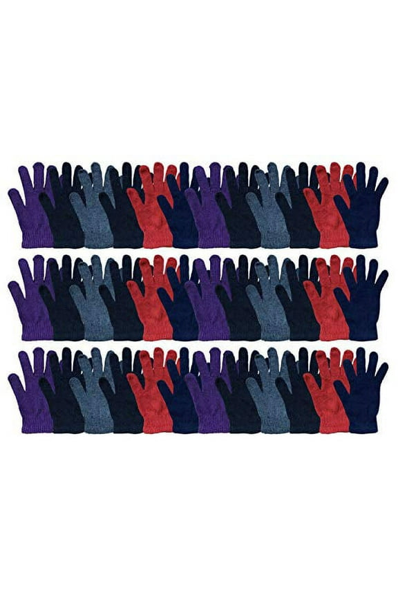 Wholesale Bulk Winter Gloves For Men Woman, Bulk Pack Warm Winter Thermal Gloves (Assorted, 36)