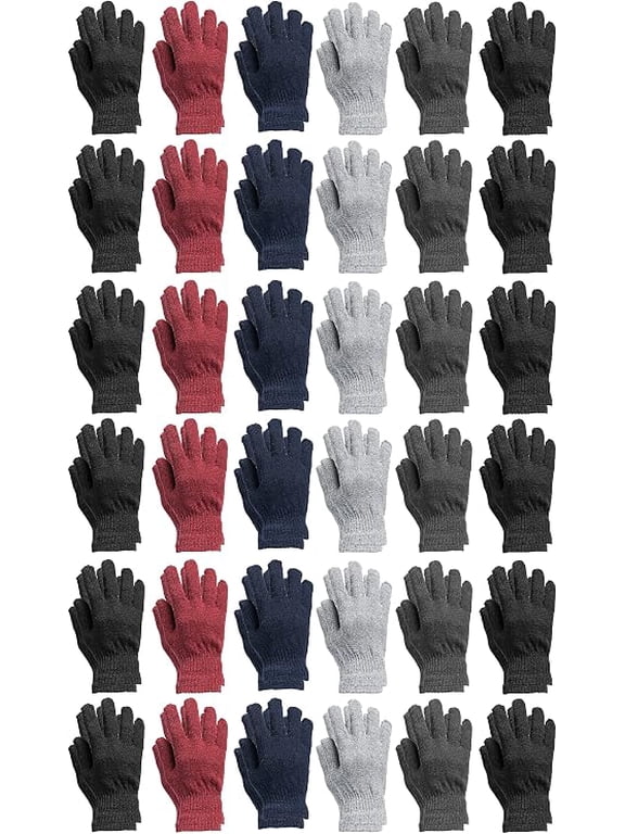 36 Pack of Yacht & Smith Wholesale Beanies Or Gloves, Bulk Thermal Winter Hat Or Glove (Assorted Gloves)