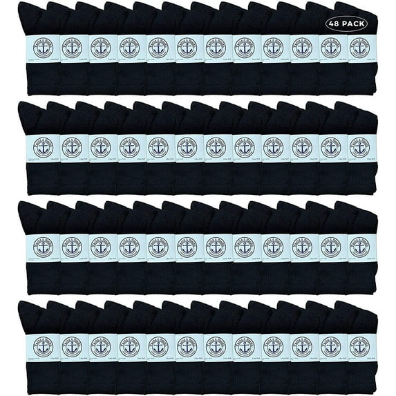 Yacht & Smith Wholesale Bulk Womens Crew Socks, Cotton Sport Athletic Socks - Size 9-11