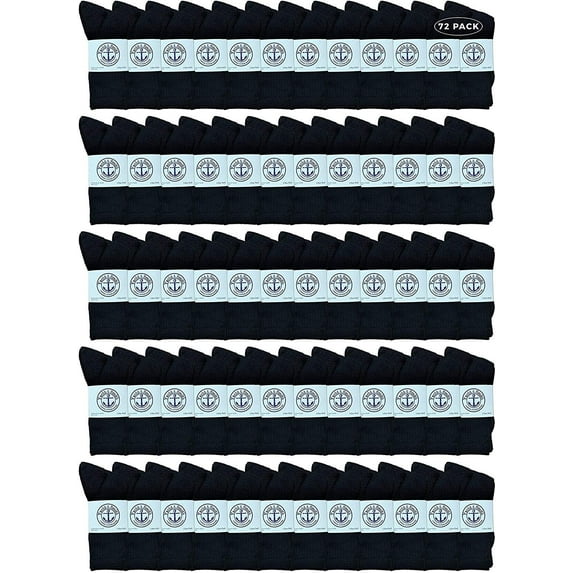 Yacht & Smith Wholesale Bulk Womens Crew Socks, Cotton Sport Athletic Socks - Size 9-11