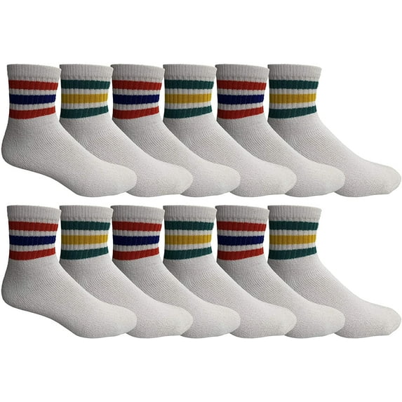 Yacht & Smith Wholesale Bulk Womens Mid Ankle Socks, Cotton Sport Athletic Socks - Size 9-11