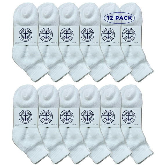 Yacht & Smith Wholesale Bulk Womens Mid Ankle Socks, Cotton Sport Athletic Socks - Size 9-12