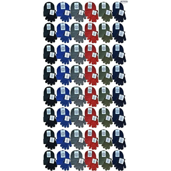 Yacht & Smith Wholesale Beanie and Glove Winter Bulk Kit, Kids Adults Bulk Sets, Homeless Donation Shelters