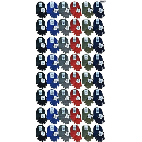 Yacht & Smith Wholesale Beanie and Glove Winter Bulk Kit, Kids Adults Bulk Sets, Homeless Donation Shelters