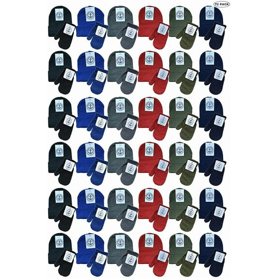 Yacht & Smith Wholesale Kids Beanie and Glove Kit Sets, Homeless Donation Children Shelters