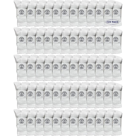 Yacht & Smith Wholesale Kids Crew Socks, Childrens Cotton Casual Crew Socks Size 6-10
