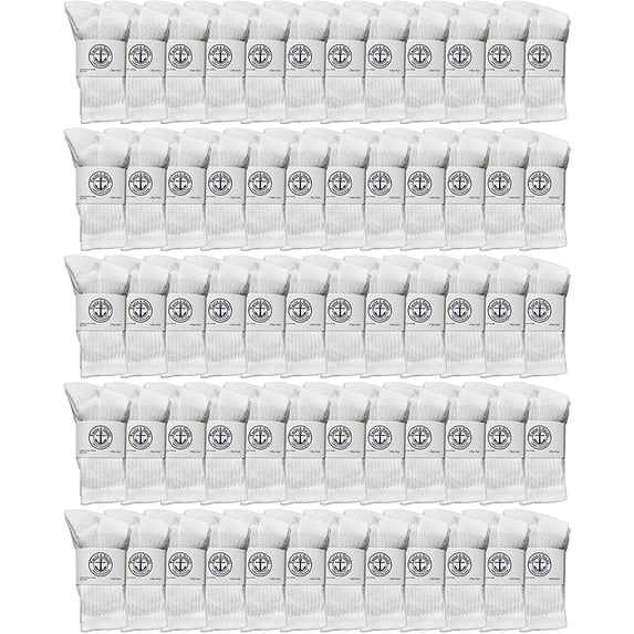 Yacht & Smith Wholesale Kids Crew Socks, Childrens Cotton Casual Crew Socks Size 6-15