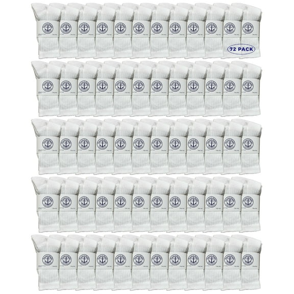 Yacht & Smith Wholesale Kids Crew Socks, Childrens Cotton Casual Crew Socks Size 6-16