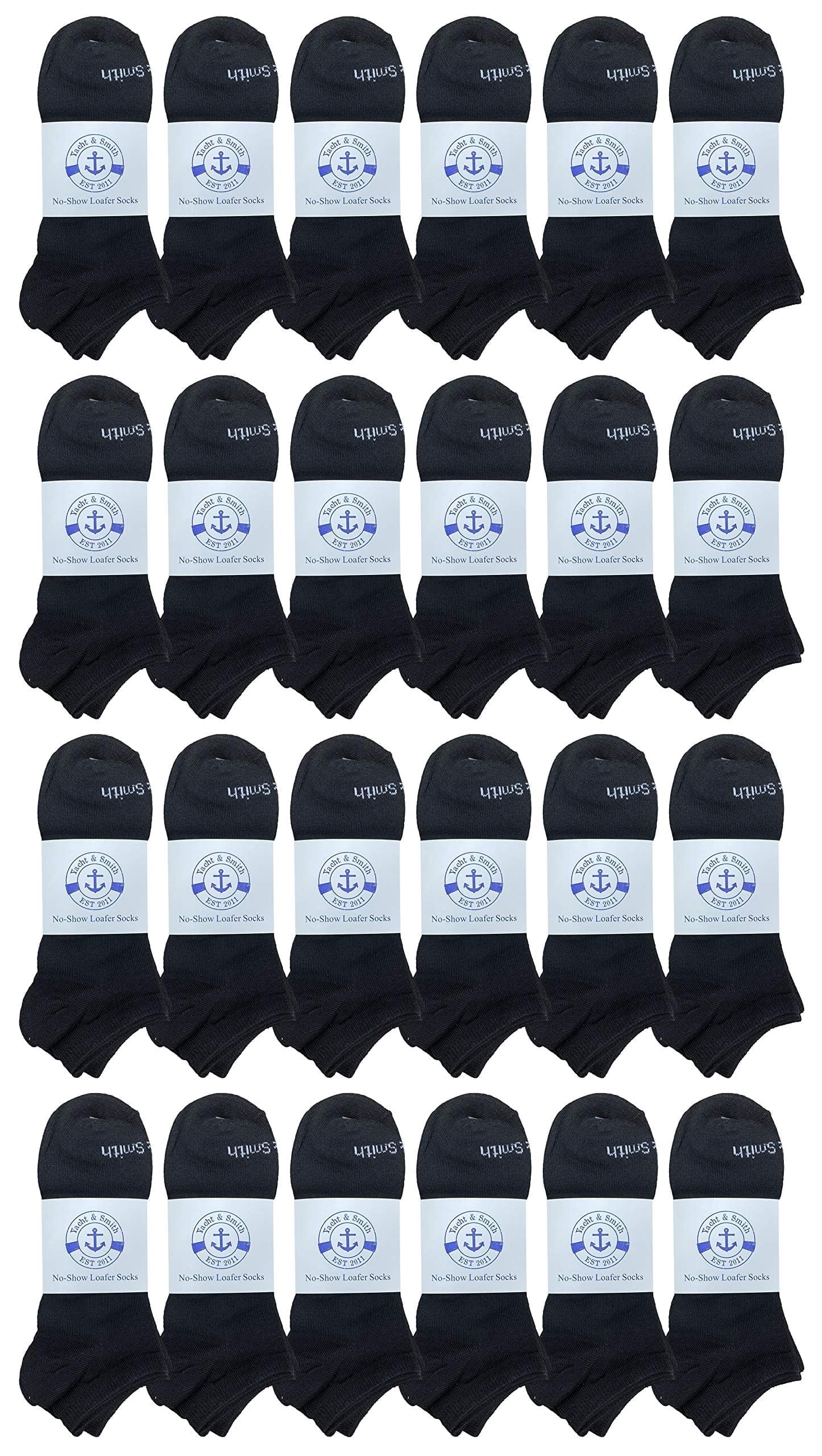 Yacht & Smith Wholesale Men's 97% Cotton Shoe Liner Training Socks Size 10-13, No Show Thin Low Cut Sport Ankle Socks (12 Pairs Dark Heather Gray)