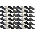 thumbnail image 1 of Yacht & Smith Wholesale Men's Cotton Shoe Liner Training Socks Size 10-13 (Assorted, 48), 1 of 8