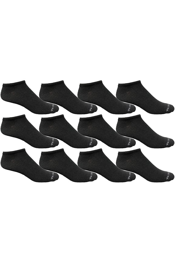 Wholesale Men's Cotton Shoe Liner Training Socks Size 10-13 (Black, 12)