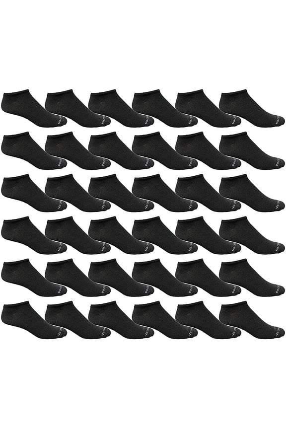 Wholesale Men's Cotton Shoe Liner Training Socks Size 10-13 (Black, 36)