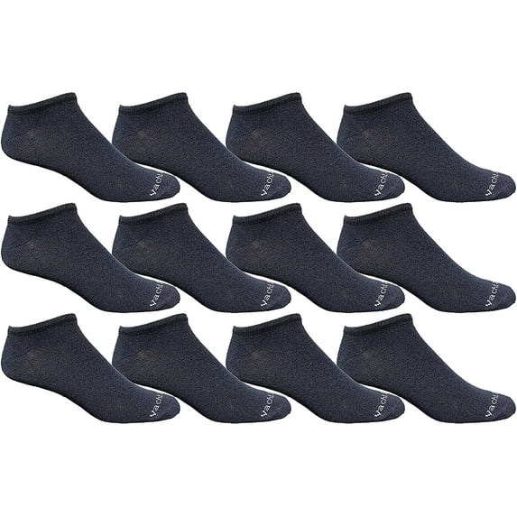 Yacht & Smith Wholesale Men's Cotton Shoe Liner Training Socks Size 10-13 (Navy, 12)