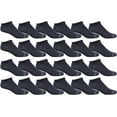 thumbnail image 1 of Yacht & Smith Wholesale Men's Cotton Shoe Liner Training Socks Size 10-13 (Navy, 24), 1 of 6