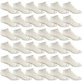 thumbnail image 1 of Yacht & Smith Wholesale Men's Cotton Shoe Liner Training Socks Size 10-13 (White, 36), 1 of 6