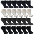 thumbnail image 1 of Yacht & Smith Wholesale Women’s Cotton Shoe Liner Training Socks Size 9-11 (Assorted, 24), 1 of 7