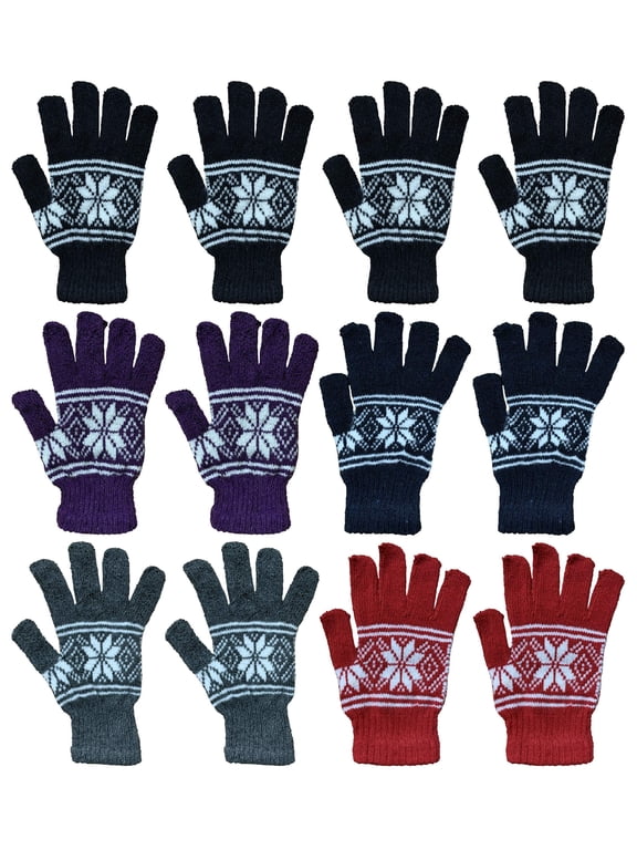 Winter Beanies & Gloves For Men & Women, Warm Thermal Cold Resistant Bulk Packs