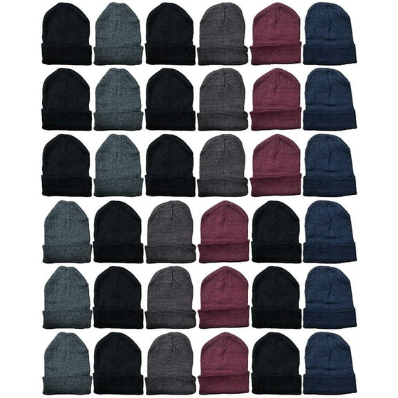 Yacht & Smith Winter Beanies & Gloves for Men & Women, Warm Thermal Cold Resistant Bulk Packs (24 Packs Assorted)
