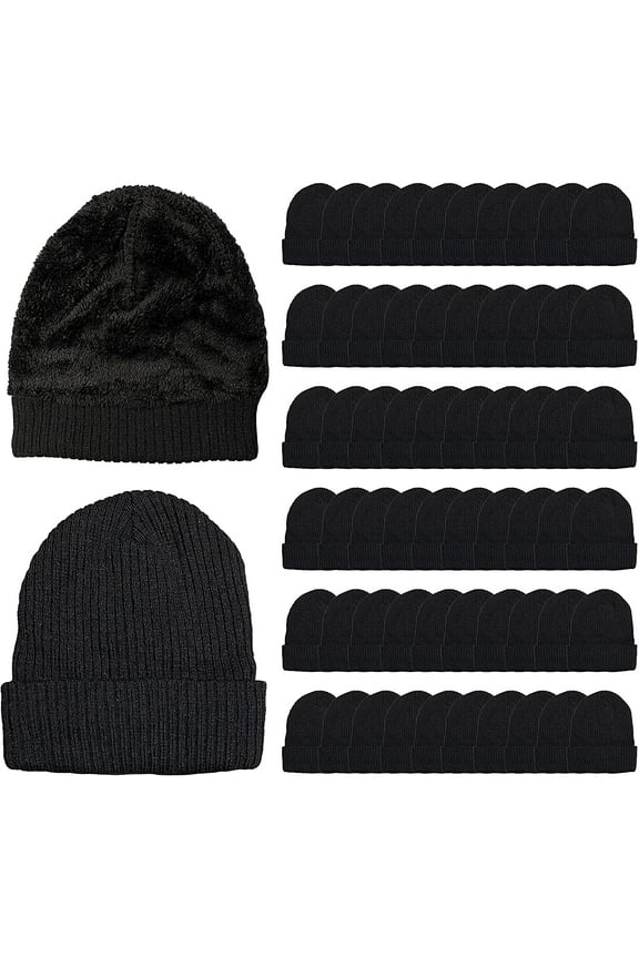 Winter Beanies Wholesale Bulk Cold Weather Adult Unisex Hat (One Size Fits All)