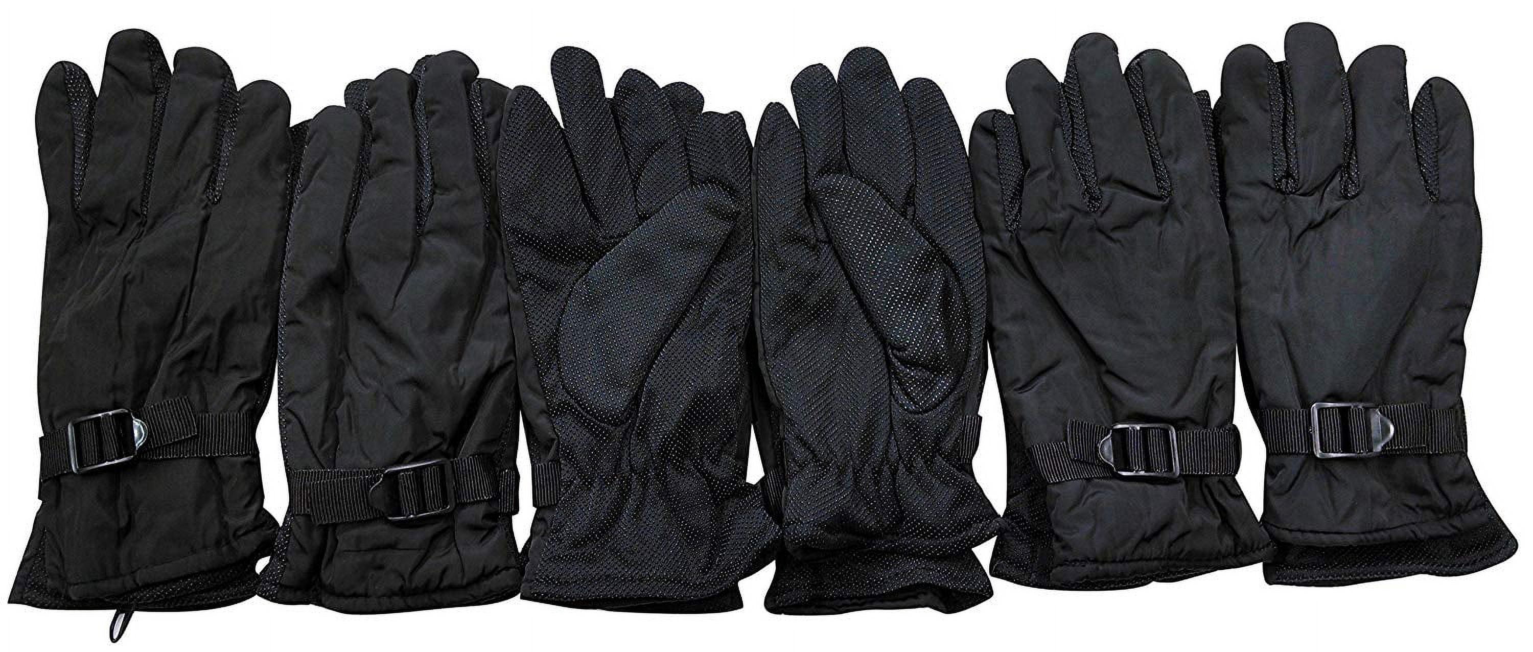 Yacht & Smith Winter Ski Gloves, Mens Womens Winter Gloves, Rubber Gripper Palm, Buckle Strap, Bulk