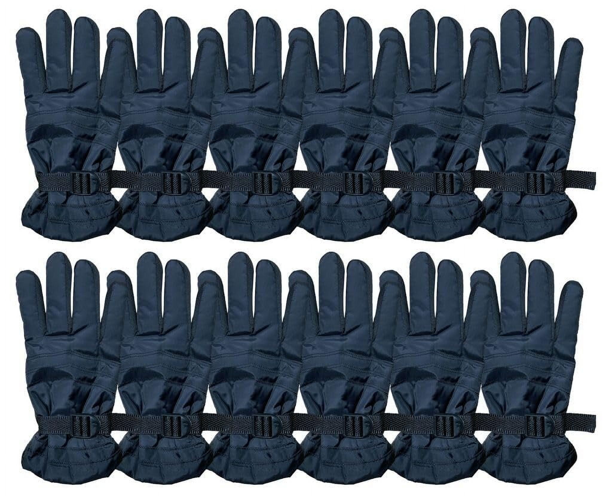 Yacht & Smith Winter Ski Gloves, Mens Womens Winter Gloves, Rubber Gripper Palm, Buckle Strap, Bulk