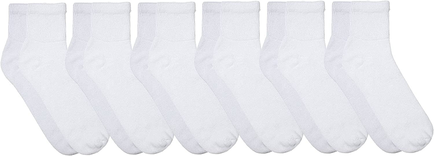Yacht & Smith Women's Diabetic Neuropathy Edema Socks, Cotton Crew