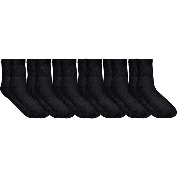Yacht & Smith 6 Pairs Women's Socks, Cotton Crew, Medical Socks, 9-11