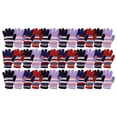 thumbnail image 1 of Yacht & Smith Women's Fuzzy Winter Gloves, Magic Stretch, Purple Red and Navy Blue, Soft Furry, Bulk, 1 of 7