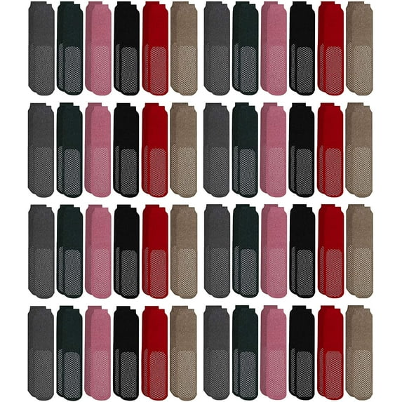 Yacht & Smith Women's Gripper Tube Socks, Non Slip Grippy Socks, Colorful No Skid Sock Bulk